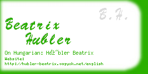 beatrix hubler business card